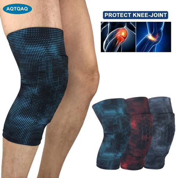 

aqtqaq 1pcs honeycomb knee support brace pads short compression leg sleeve with protective eva sponge perfect for adult
