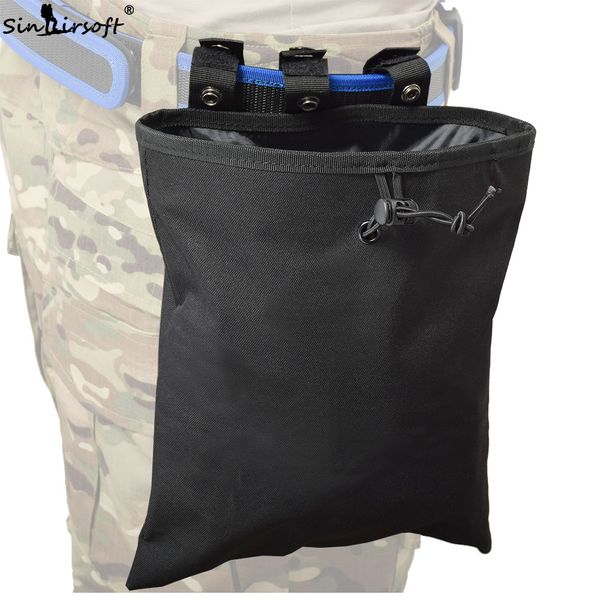 

sinairsoft molle tactical large capacity magazine dump drop pouch utility bag paintball folding mag recovery pouch molle belt loop