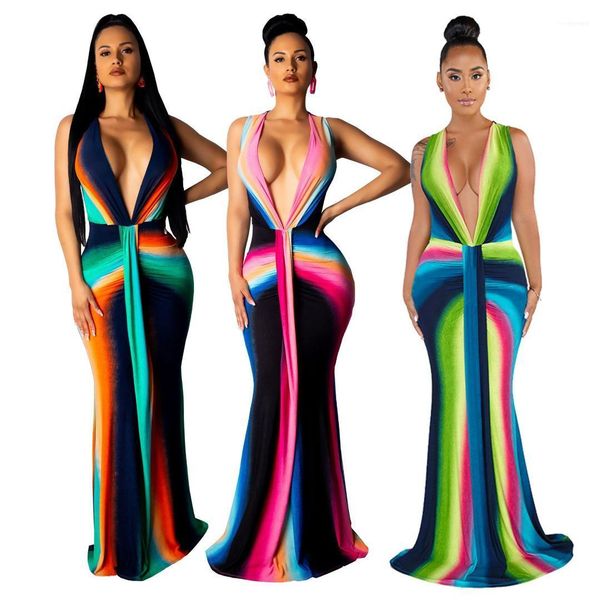 

dress designer women patchwork striped dresses casual sleeveless deep v neck fashion womens dresses natural waist, Black;gray