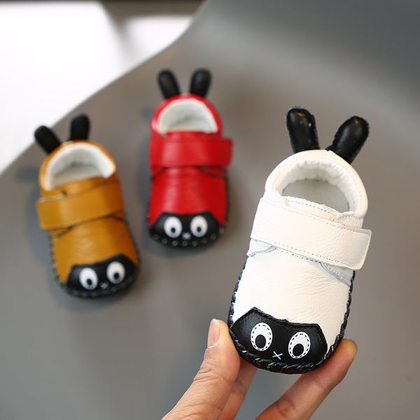

baby shoes genuine leather 0-2 years old baby shoes spring breathable toddler soft bottom non-slip leather