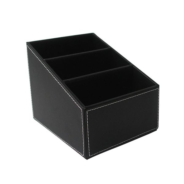 

phone and tv remote control organizer desk storage box holder home pu leather