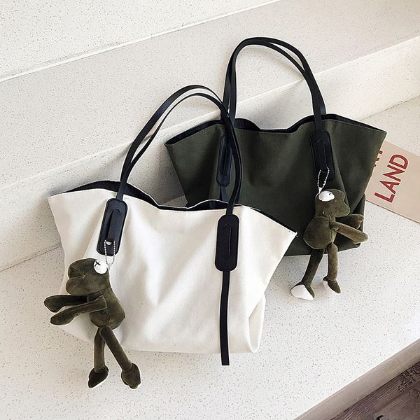 

fashion women canvas shoulder bags shopping bag high capacity handbags for women 2020 ladies luxury designer bag ing