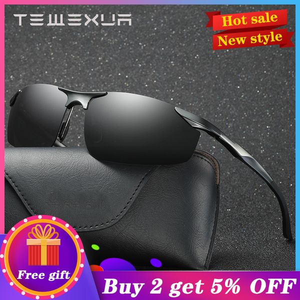 

tewexua new style polarized sunglasses men and women glasses driving outdoors driving glasses metal frame uv400 eye wear, White;black