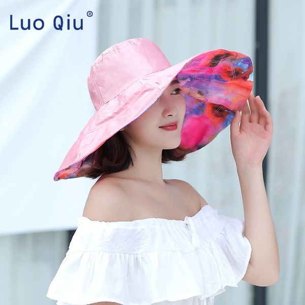 

hat lady summer wide along bow visor sun beach straw hat mujer cap candy colored sun hats for women, Blue;gray