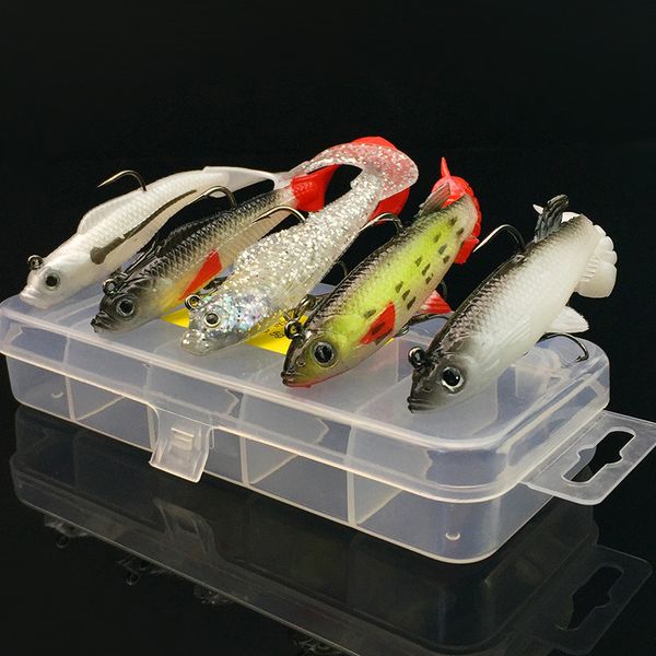 

1 box + mixed 5 models 9.3g & 14g jigs fishing hooks fishhooks 8# hook soft baits & lures artificial bait pesca fishing tackle accessories