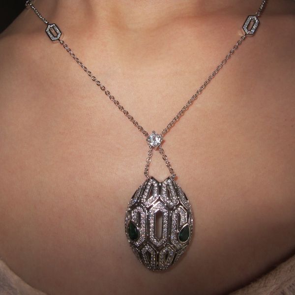 

europe and american fashion snake pendants necklaces designer luxury party jewelry for women, Silver