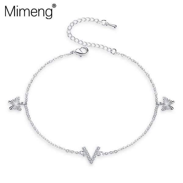 

cross border foreign trade new v-shaped butterfly foot chain foot ornaments women amazon new jewelry creative jewelry manufacturers source, Red;blue