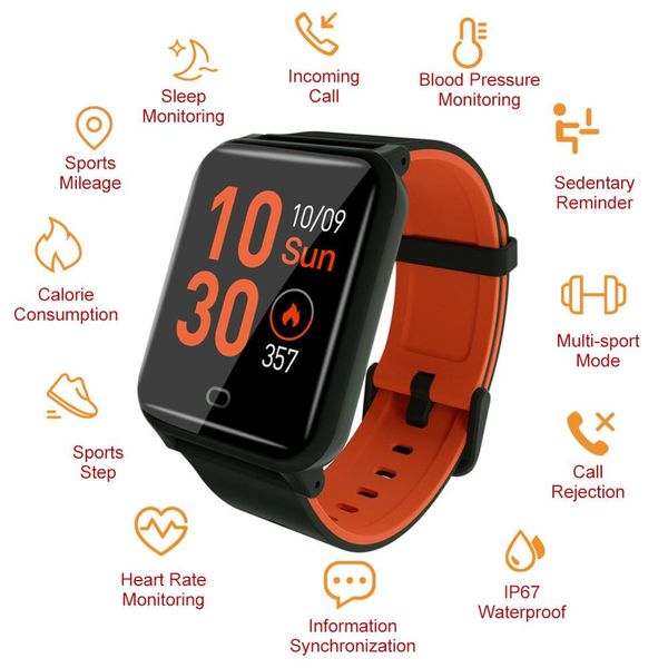

smart watch waterproof heart rate monitor blood pressure smartwatch women wearable watch men multiple sport mode