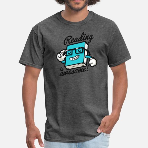 

чтение является удивительным t shirt мужчины designs с коротким рукавом круглый шеи fit graphic аутентичные summer trend shirt