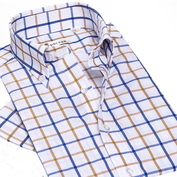 

deepocean американской чистый хлопок плед мужских рубашки вскользь шлиф тонкая тенденция, White;black