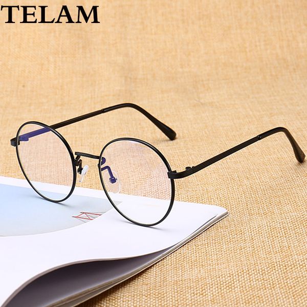 

blu-ray spectacles frame men's computer spectacles game geek nerd anti-blue retro women's transparent lenses, Black