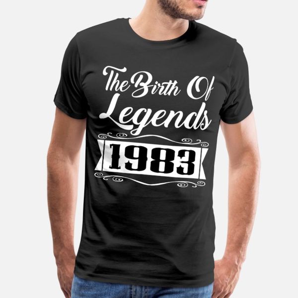 

legends 1983 1.png t shirt men customized 100% cotton plus size 3xl unique graphic funny casual spring autumn vintage shirt, White;black