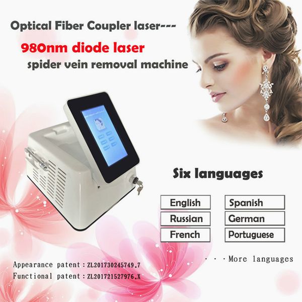 

980nm veins removal spots vascular laser spider vein removal diode laser machine 980nm diode laser spider vein removal beauty equipment, Black