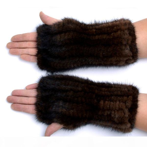 

winter mink fur gloves for women high real fur gloves 2017 new women 20cm fashion genuine glove knitted mink fur fingerless d18110705, Blue;gray