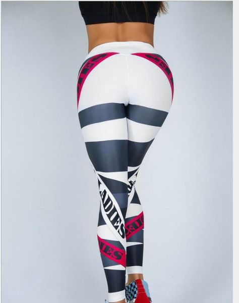 

womens running digital print geometric women striped letters women's yoga exercise fitness leggings active skinny slim sport, Black;white