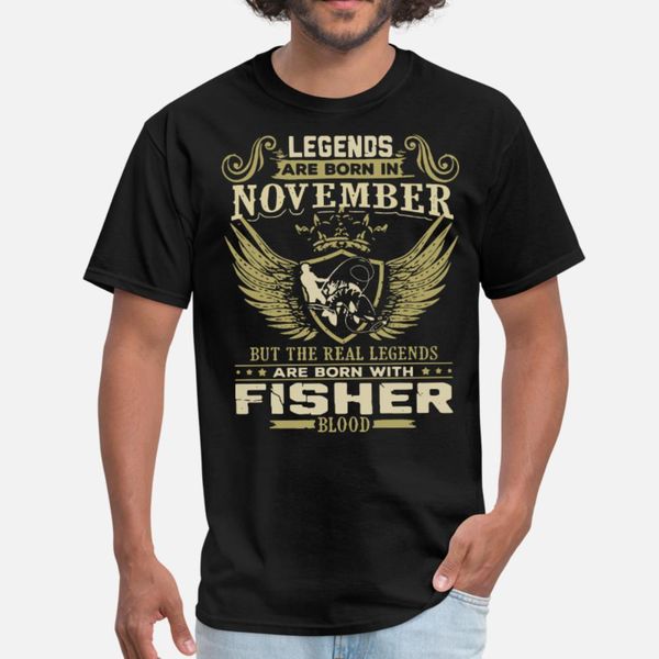 

legends are born november but the real legends are t shirt men personalized 100% cotton s-xxxl outfit sunlight funny casual spring letter