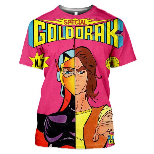 

brand goldorak grendizer homme anime gym 3d print shirts plus size plus size horror men clothing