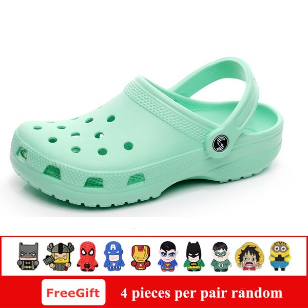 

slip on casual garden clogs waterproof shoes women classic nursing clogs hospital women work medical sandals y200620, Black