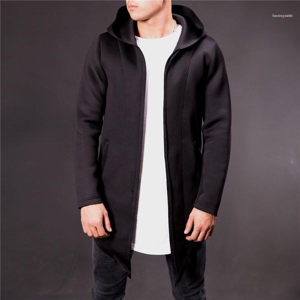 

color trench coats fashion hooded collar outerwears fleece gentlemen coats with pockets mens designer autumn and winter solid, Tan;black