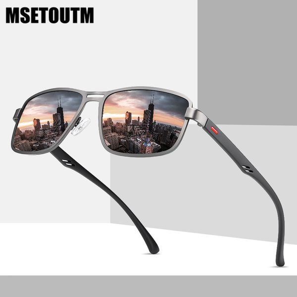 

2020 msetoutm polarized sunglasses uv400 men dazzle color driver classic brand designer tr90 light flexible glass high quality, White;black