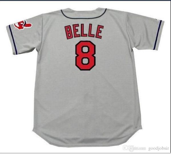 

custom men youth women vintage albert belle 1995 alternate vintage jersey size s-5xl or custom any name or number baseball jersey, Black