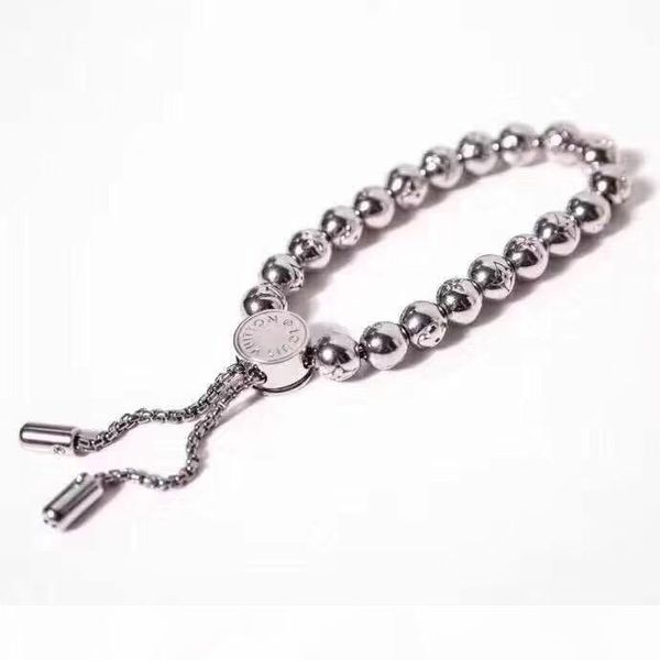 

316l titanium steel silver and colorful round beads charm bracelet for man bracelet jewelry gift drop shipping ps6207a, Black