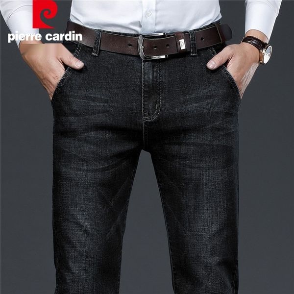 

2020 autumn winter pierre cardin stretch and and jeans men's pants business casual jeans men's pants fnuwn, Blue