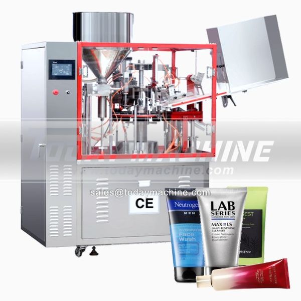

automatic multi-purpose plastic cosmetics cream lotion paste soft tube filling and sealing machine