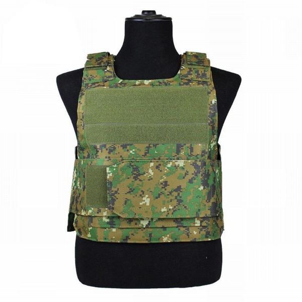 

hunting jackets tactical vest plate carrier swat fishing army armor molle, Camo;black