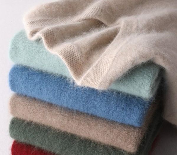 

100% mink cashmere sweater men jumper 2020 autumn winter warm clothes pullover sweter robe hombre pull homme hiver mens sweater, White;black