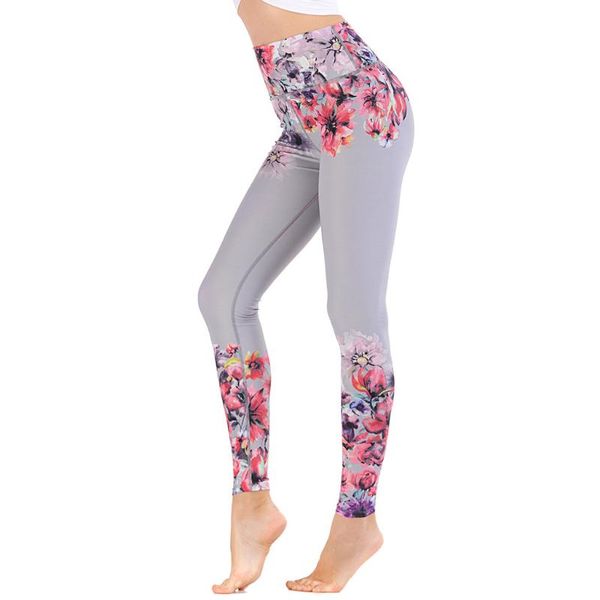 

летние стили мода горячие женщины горячие гетры цветочный принт фитнес сексуальных гетры yoga pants drop shipping p30, White;red