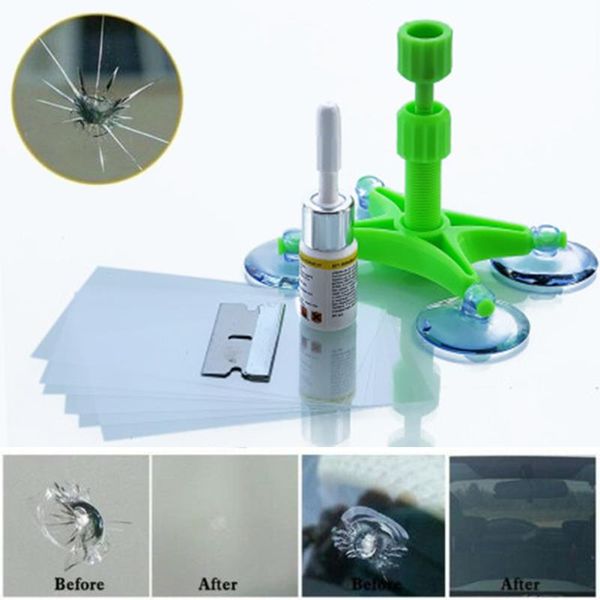 

car cleaning tools scratch kit crack windshield restore windscreen glass plastic bracket