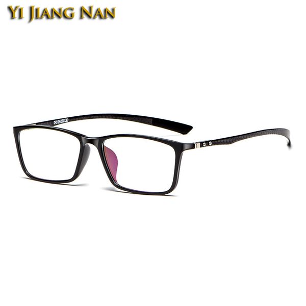 

tr90 eyeglasses men eyewear prescription optical glasses frame carbon fiber temple quality spectacles eye glassses for women, Black
