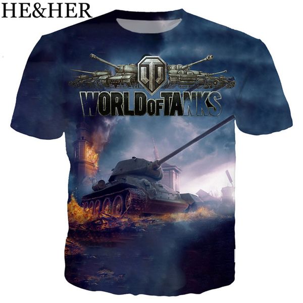 

new popular game world of tanks cartoon 3d print shirts funny kawaii hentai men clothing
