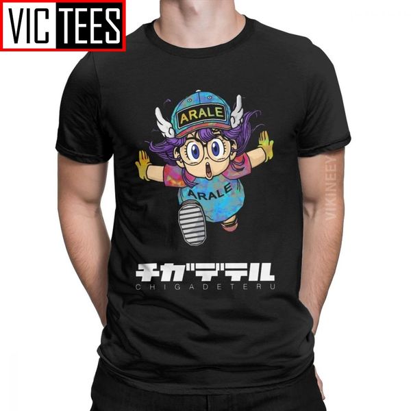 

мужская тенниска arale фольга vintage pure cotton dr slump toriyama аниме манга 90s симпатичный робот 80s футболка