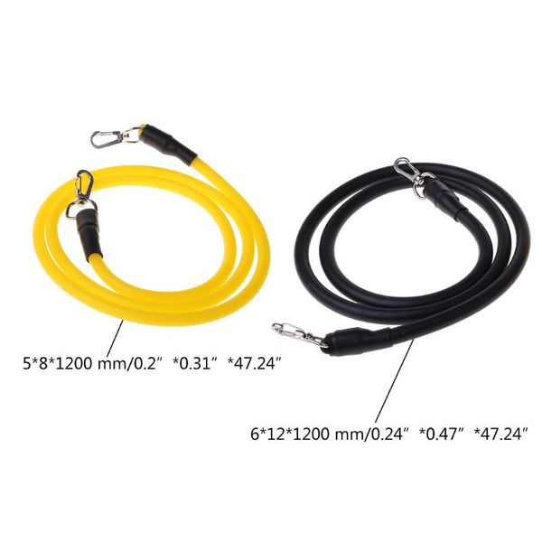 

8pcs resistance band set 2 stackable exercise bands (10lb,30lb) with ankle strap f3mc