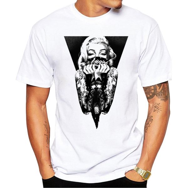 

teehub fashion vintage ms. monroe design men t-shirt marilyn monroe printed tshirts hipster short sleeve funny tee