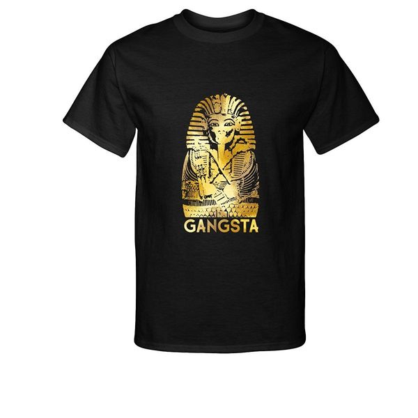 

2019 new summer cool tee shirt fashion golden gangsta pharoah t-shirt cotton t-shirt