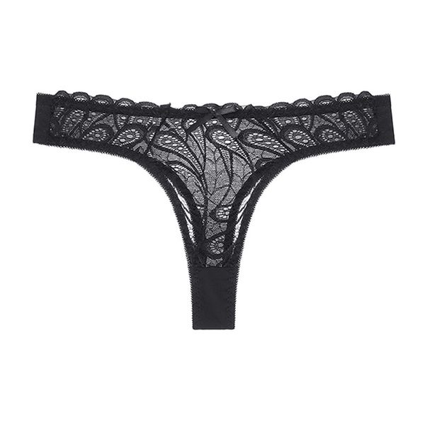 

linbaiway women panties thongs transparent lace underwear g-strings t-back women underwear for briefs lingerie, Black;pink