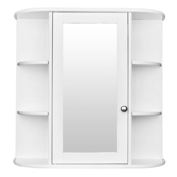 

bathroom mirror cabinet 3-tier single door mirror indoor bathroom wall mounted cabinet shelf multifunctional wall cabinet shelf