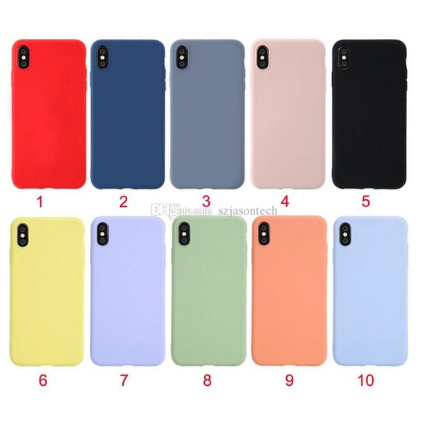 

for iphone6s 8 plus xs max cover liquid silicone phone case full cover shockproof case with retail packing dhl