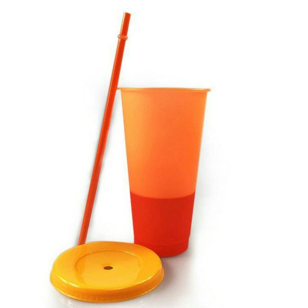 

color plastic changing lid 24oz drinks cold colors drinking cup magic candy tumblers with reusable and straw cup bpmgy bwkf