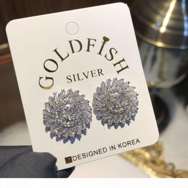 

high-quality designer gold-plated earrings fashion titanium steel earrings for women girls wholesale price, Silver