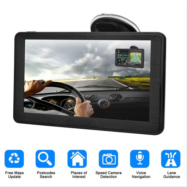 Navegação portátil do caminhão do carro do navegador do GPS de 7 polegadas com a tela capacitiva Bluetooth Avin 256MB 8G Q30