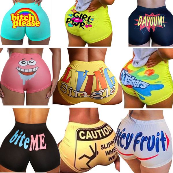

2020 new women's shorts letter printed fashion sports shorts mini workout clothes dhl p886, Gray