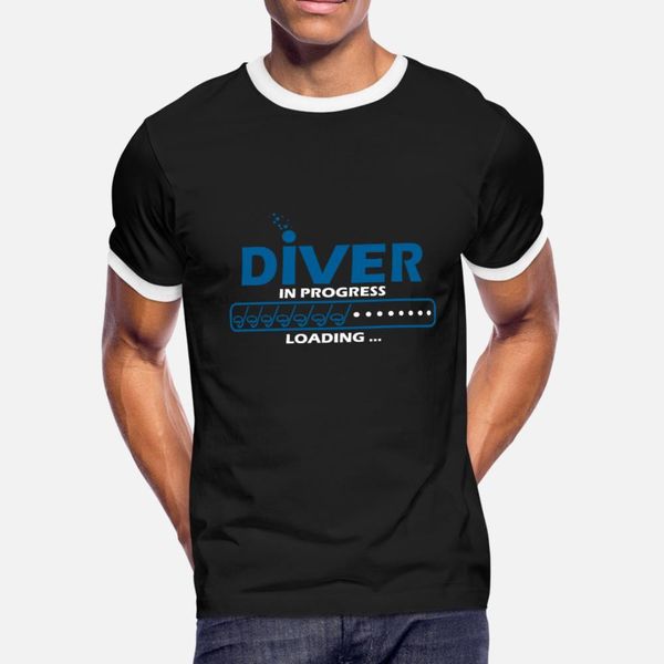 

diving scuba diver in progress apparel t shirt men knitted tee shirt s-xxxl leisure crazy humor summer letter shirt
