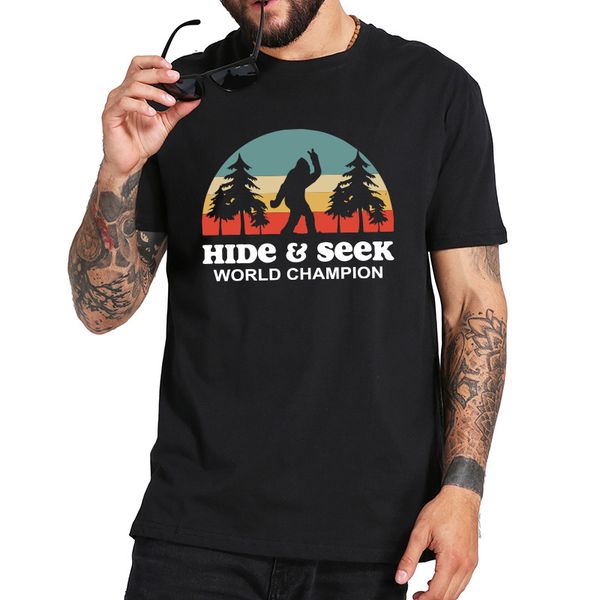 

bigfoot скрыть seek world champion майка прохладный 100% хлопок crew neck tee рубашки eu размер цифровой печати streetwear