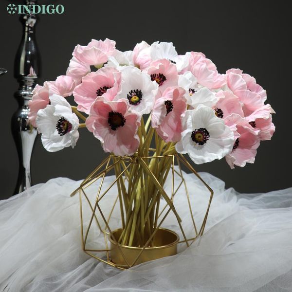 

indigo - wholesale 300pcs anemone 35cm decoration pu flower wedding artificial flower floral event party ing