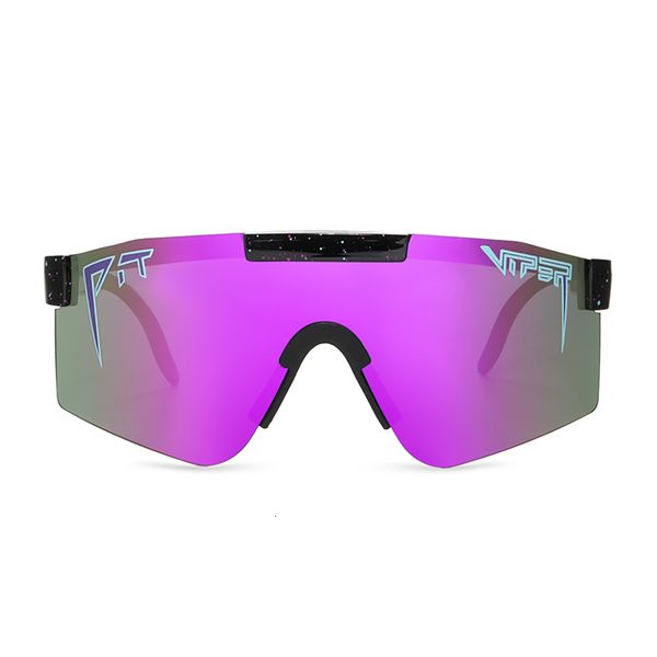 

oversized purple mirrored sunglasses men sport polarized eyewear adjustable tr90 frame uv400 protection pit viper, White;black