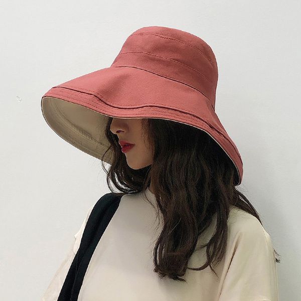 

bucket hats cotton linen sun hat for women vacation summer foldable bucket hat large brim beach sun hat fashion, Blue;gray